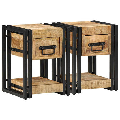 Armadio da Notte con cassetto 2 pcs Marrone 30 x 30 x 40 cm