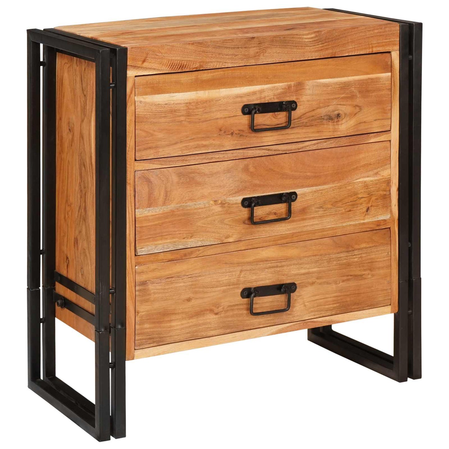 Credenza Marrone 66 x 33 x 70 cm Legno di Acacia Massello
