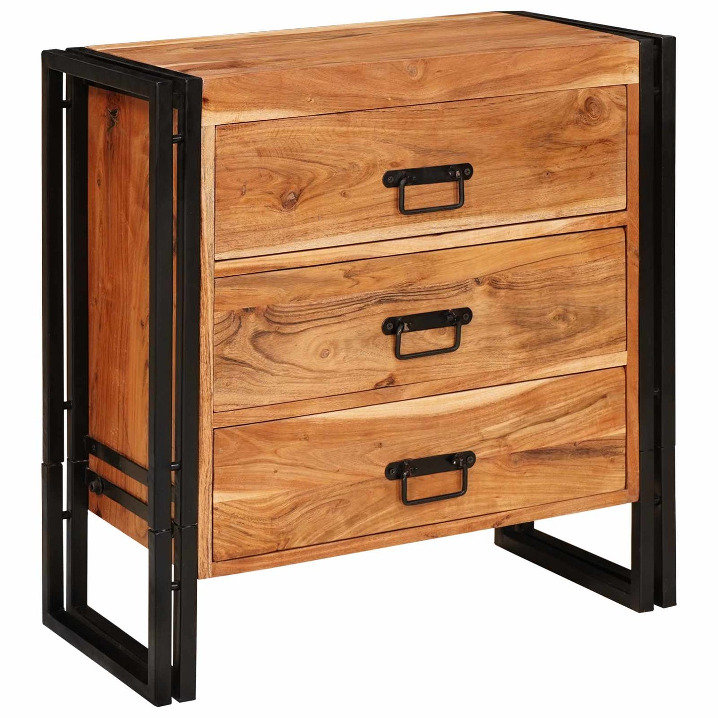 Credenza Marrone 66 x 33 x 70 cm Legno di Acacia Massello