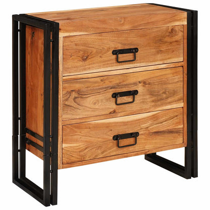 Credenza Marrone 66 x 33 x 70 cm Legno di Acacia Massello