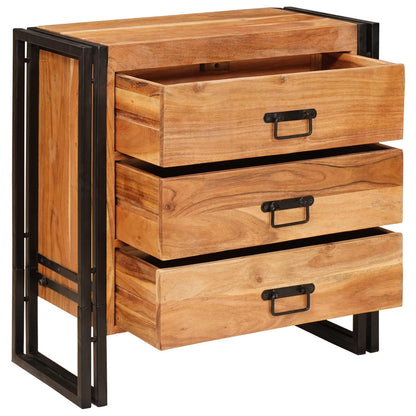 Credenza Marrone 66 x 33 x 70 cm Legno di Acacia Massello