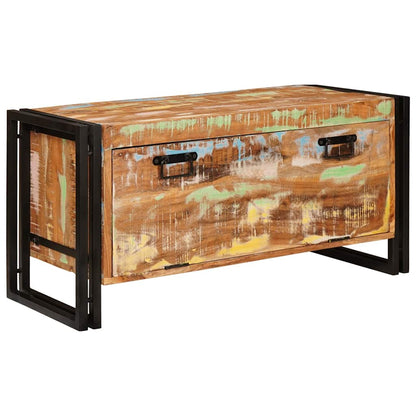 Mobile per scarpe con porta Marrone Legno massello riciclato