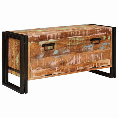 Mobile per scarpe con porta Marrone Legno massello riciclato