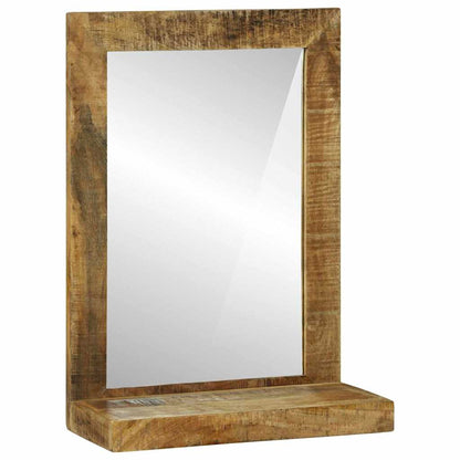 Specchio da bagno Rettangolare Marrone Legno di mango massello