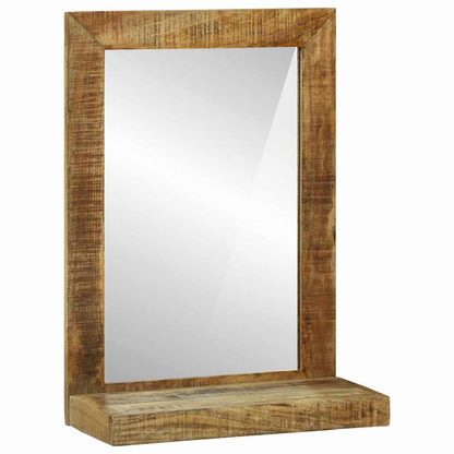 Specchio da bagno Rettangolare Marrone Legno di mango massello