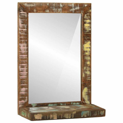 Specchio da bagno Marrone Legno Recuperato Massello