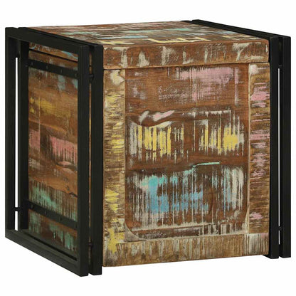 Scatola di Stoccaggio 50 x 50 x 50 cm Legno Recuperato Massello