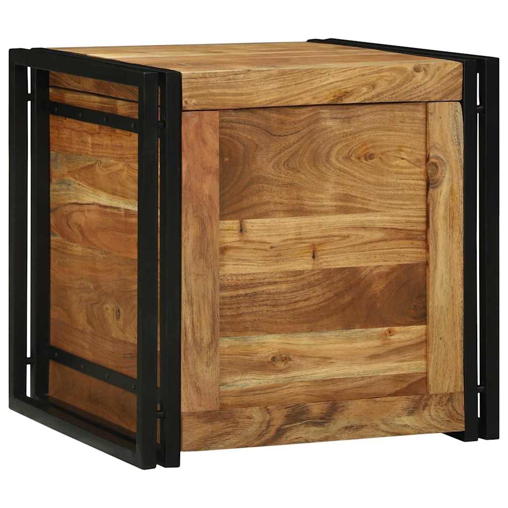Scatola di Stoccaggio 50 x 50 x 50 cm Legno di Acacia Massello