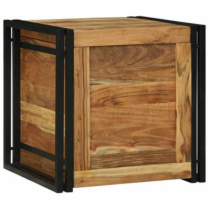 Scatola di Stoccaggio 50 x 50 x 50 cm Legno di Acacia Massello