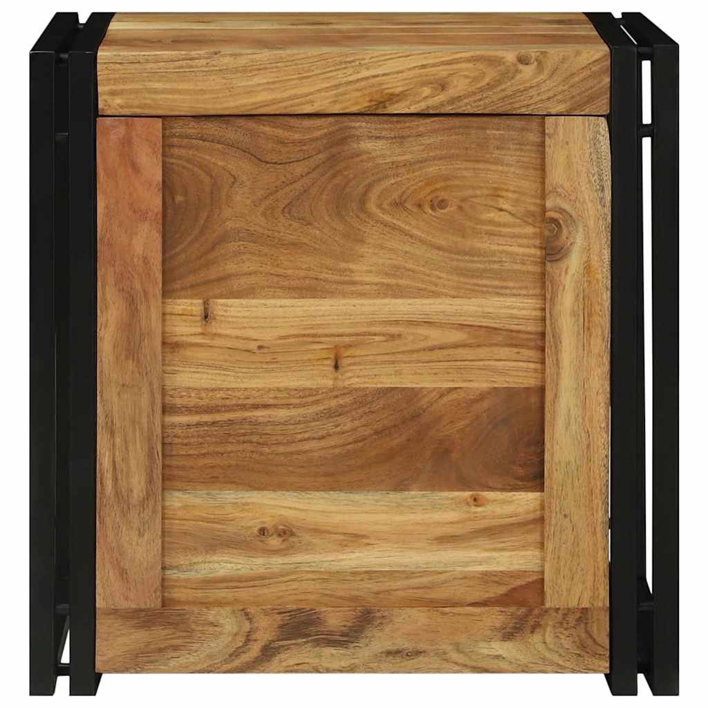 Scatola di Stoccaggio 50 x 50 x 50 cm Legno di Acacia Massello