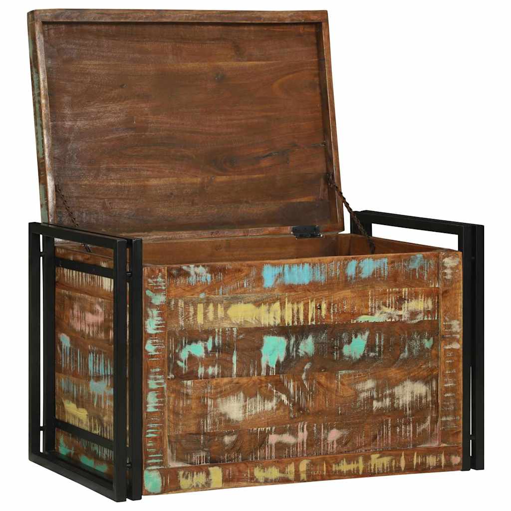 Scatola di Stoccaggio 80 x 50 x 50 cm legno di recupero