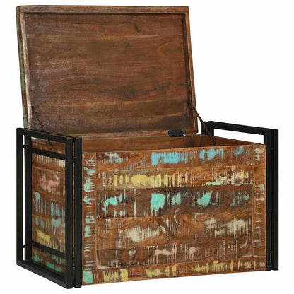 Scatola di Stoccaggio 80 x 50 x 50 cm legno di recupero