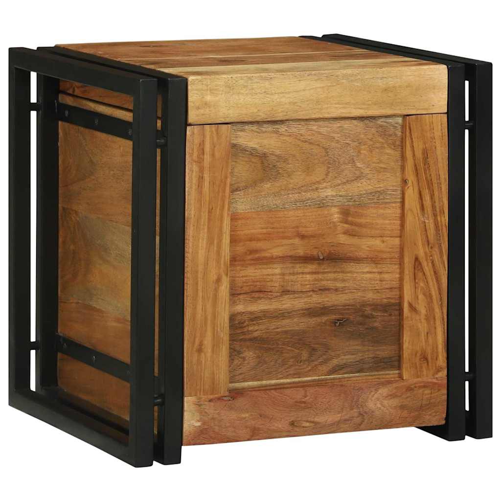 Scatola di Stoccaggio 40 x 40 x 40 cm Legno di Acacia Massello
