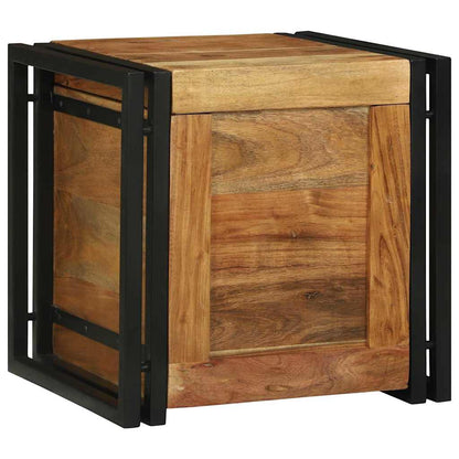 Scatola di Stoccaggio 40 x 40 x 40 cm Legno di Acacia Massello