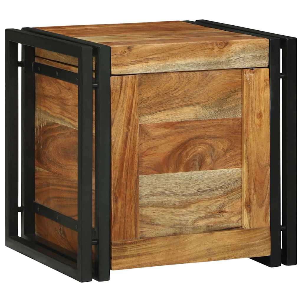 Scatola di Stoccaggio 40 x 40 x 40 cm Legno di Acacia Massello