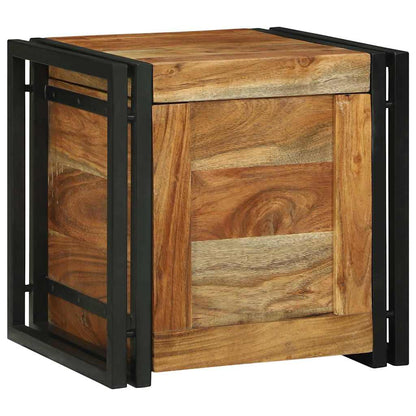 Scatola di Stoccaggio 40 x 40 x 40 cm Legno di Acacia Massello