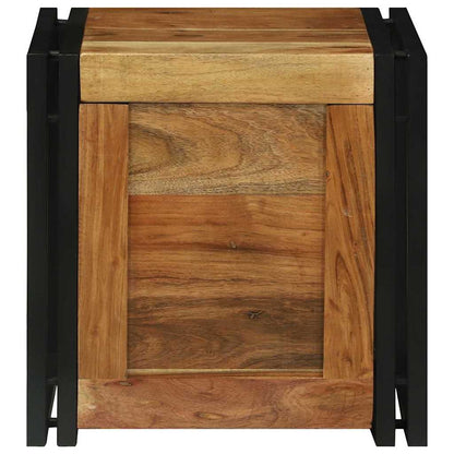 Scatola di Stoccaggio 40 x 40 x 40 cm Legno di Acacia Massello