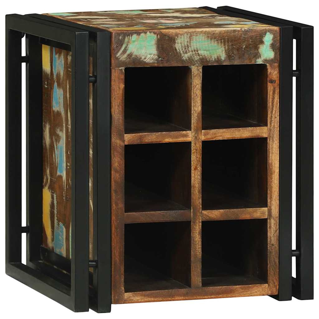 Portabottiglie 35 x 35 x 39 cm Legno Recuperato Massello