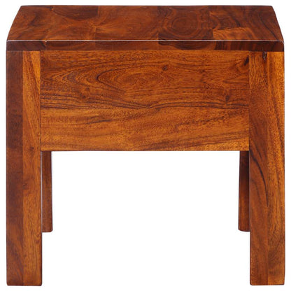 Comodini 2 pz 40x40x36 cm in Legno Massello di Acacia