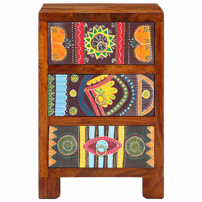 Comodino 40x40x60 cm in Legno Massello di Acacia