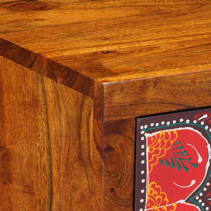 Comodino 35x35x45 cm in Legno Massello di Acacia