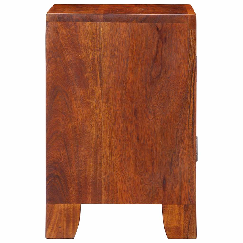 Comodini 2 pz 40x30x45 cm in Legno Massello di Acacia