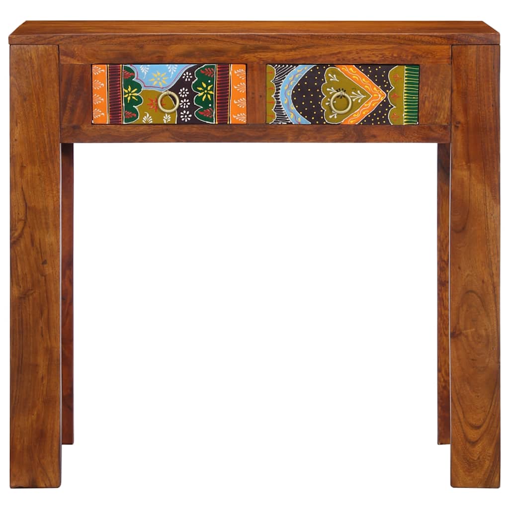 Tavolo Consolle 80x35x75 cm in Legno Massello di Acacia