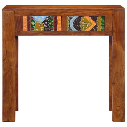 Tavolo Consolle 80x35x75 cm in Legno Massello di Acacia