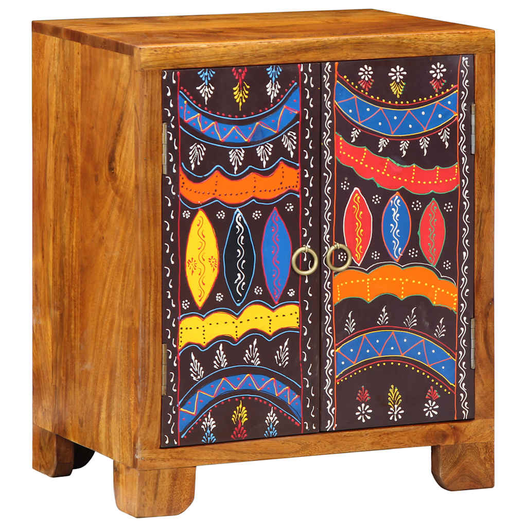 Credenza Multicolore 50x35x60 in Legno Massello di Acacia
