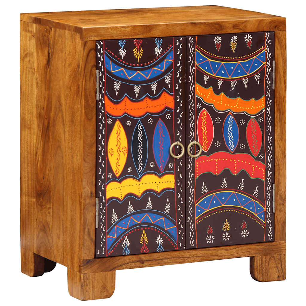 Credenza Multicolore 50x35x60 in Legno Massello di Acacia