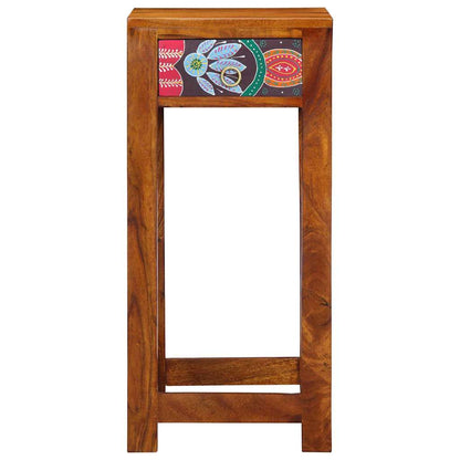 Tavolino Floreale con cassetto Marrone 35 x 35 x 75 cm