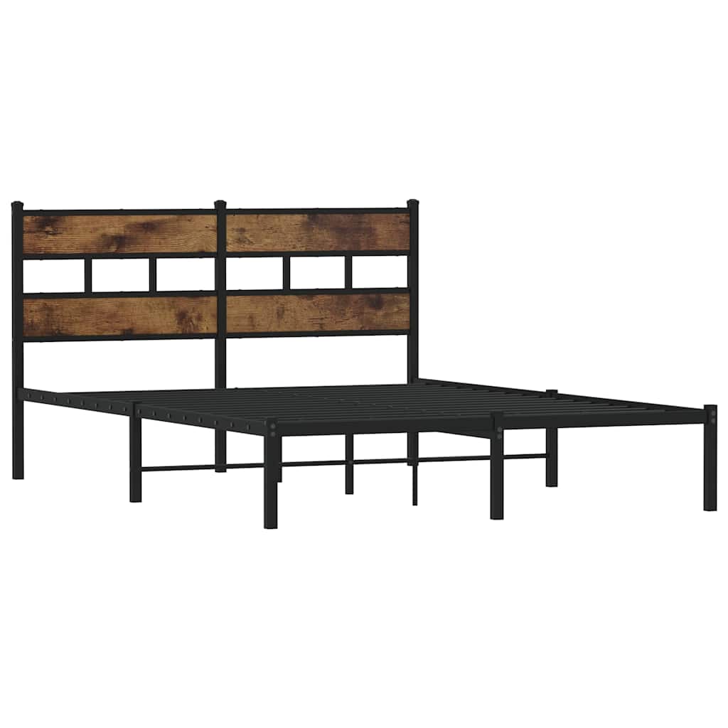 Giroletto senza Materaso in Metallo Rovere Fumo 135x190 cm