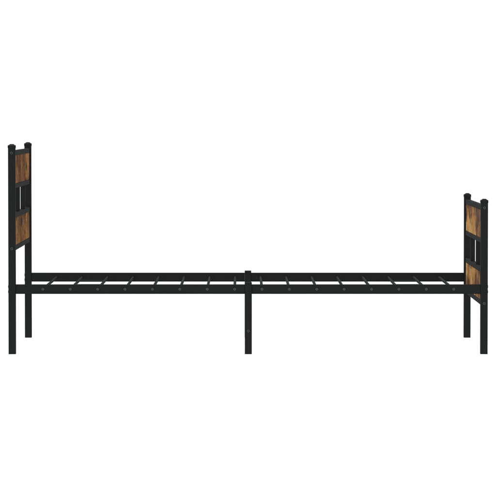 Giroletto senza Materaso in Metallo Rovere Fumo 80x200 cm