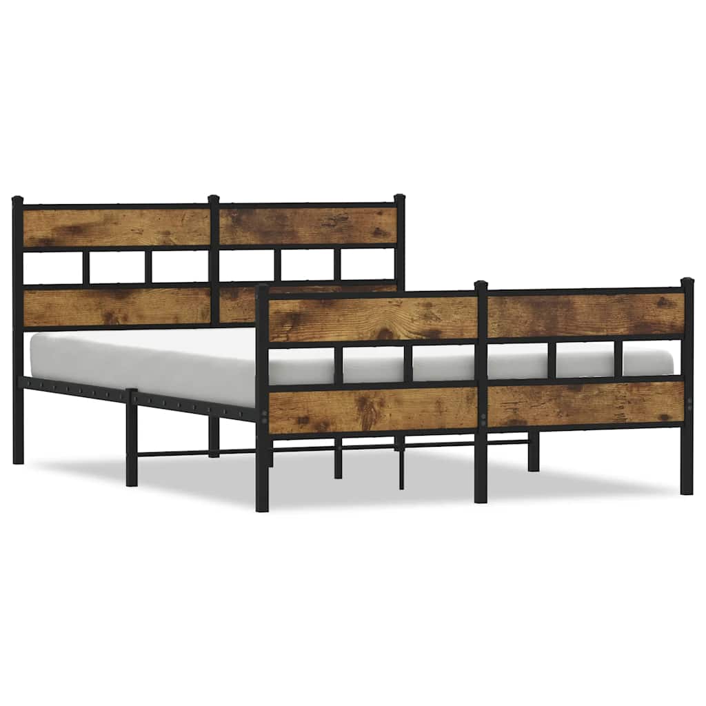 Giroletto senza Materaso in Metallo Rovere Fumo 135x190 cm