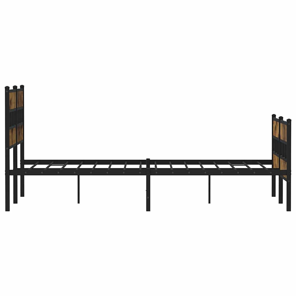 Giroletto senza Materaso in Metallo Rovere Fumo 135x190 cm