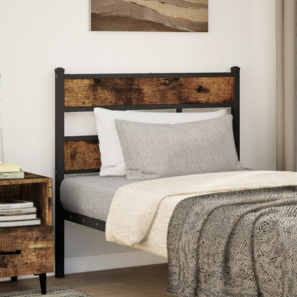 Testiera di Ricambio Rovere Fumo 75 cm in Ferro e Truciolato