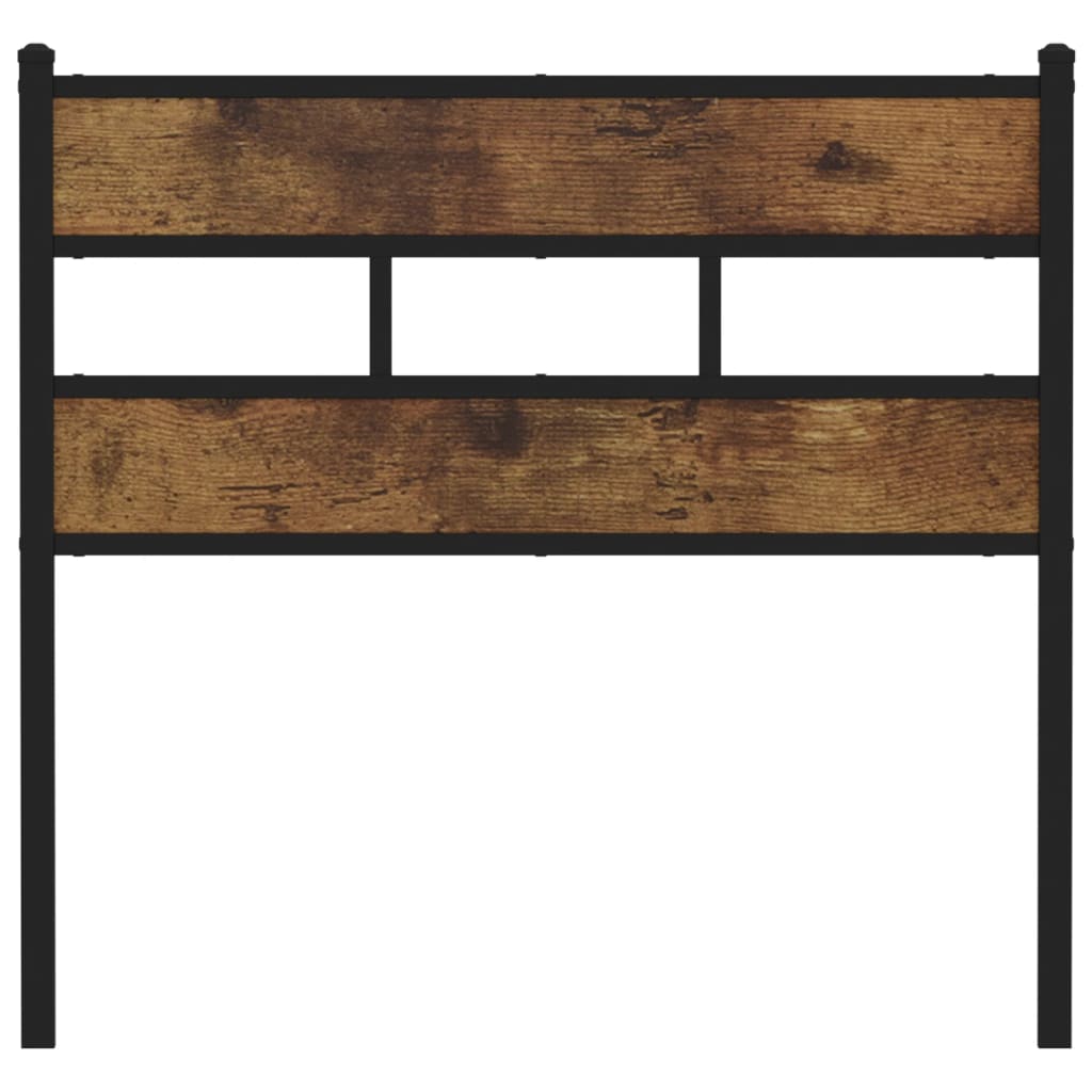 Testiera Rovere Fumo 80 cm in Ferro e Truciolato
