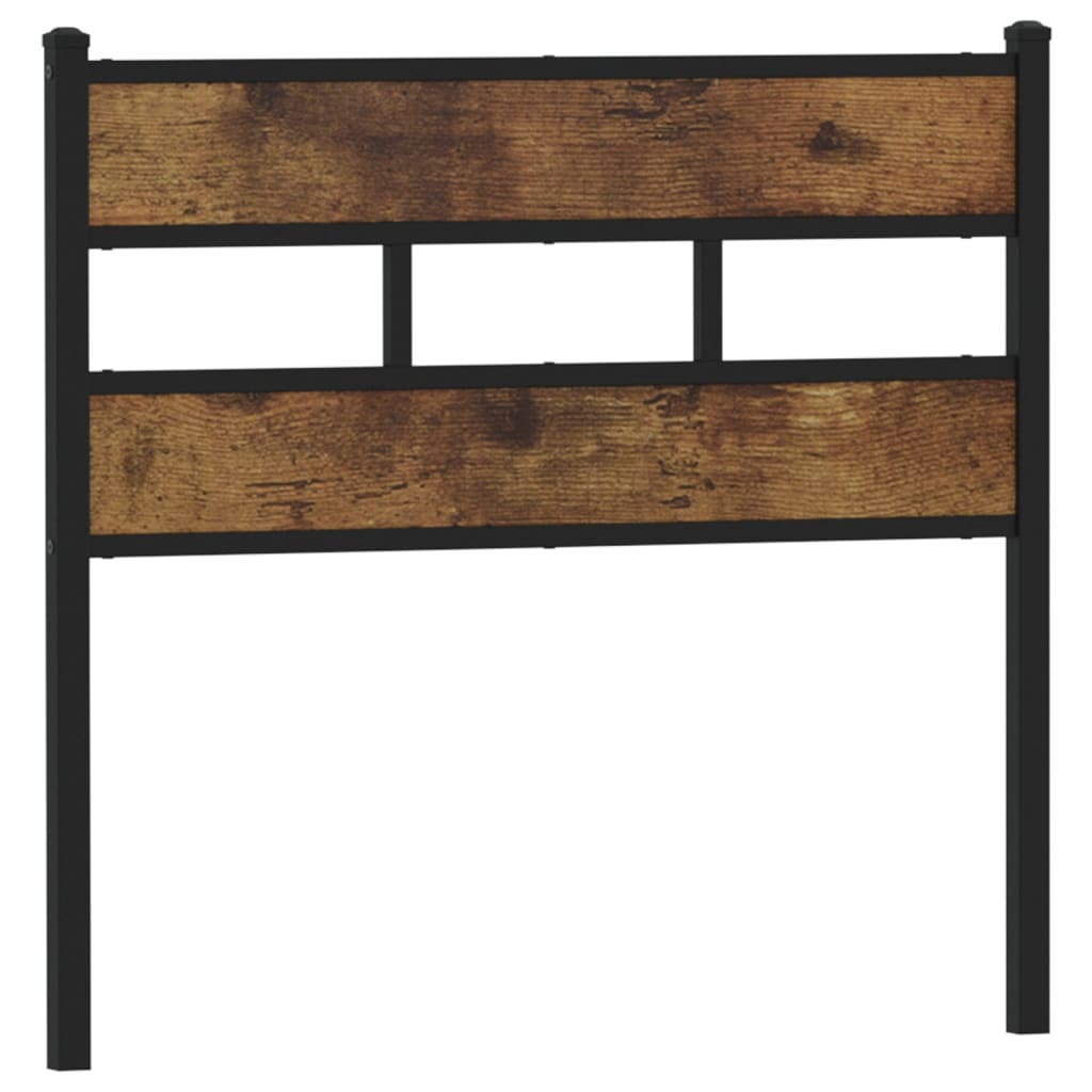 Testiera di Ricambio Rovere Fumo 107 cm in Ferro e Truciolato