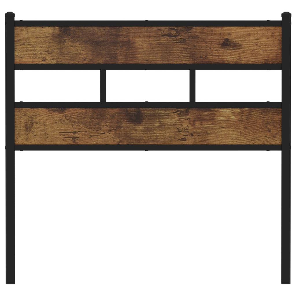 Testiera di Ricambio Rovere Fumo 107 cm in Ferro e Truciolato
