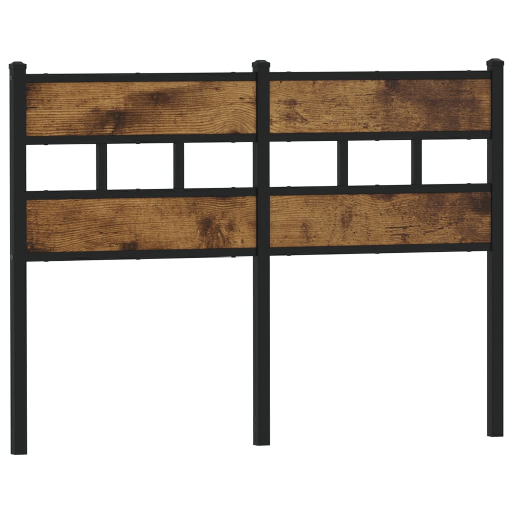 Testiera Rovere Fumo 120 cm in Ferro e Truciolato