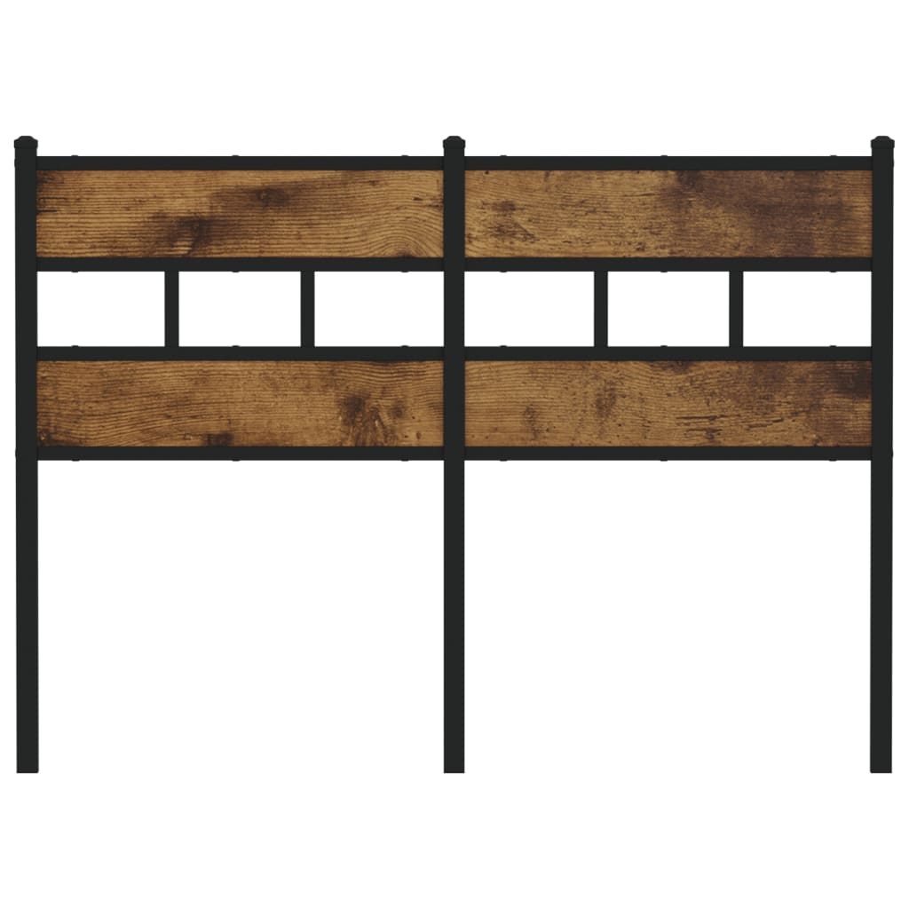 Testiera Rovere Fumo 120 cm in Ferro e Truciolato