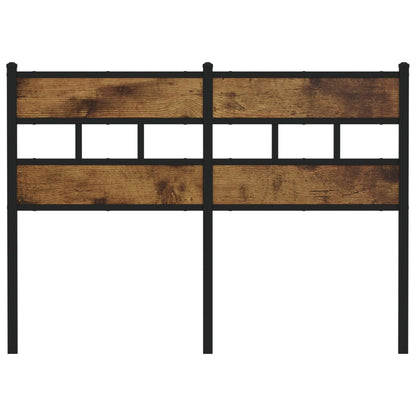 Testiera Rovere Fumo 135 cm in Ferro e Legno Multistrato