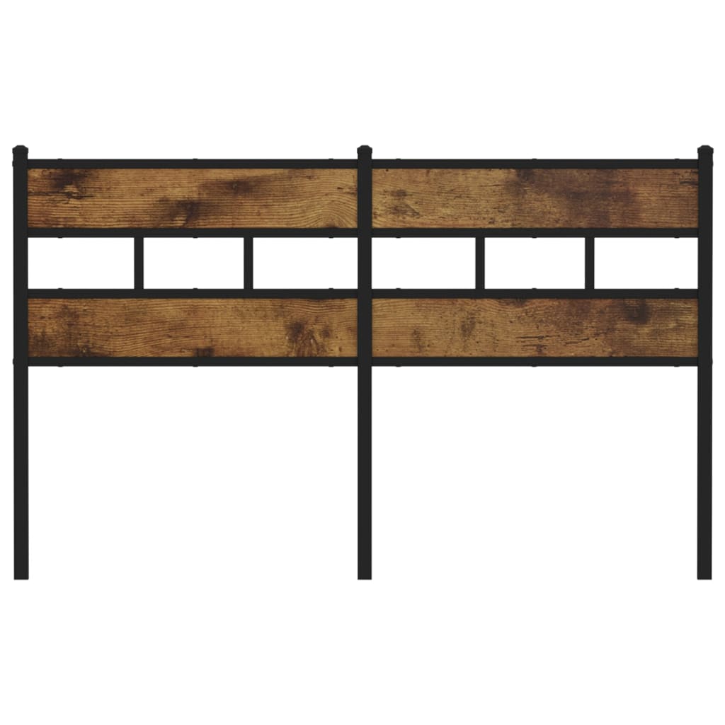 Testiera Rovere Fumo 160 cm in Ferro e Legno Multistrato