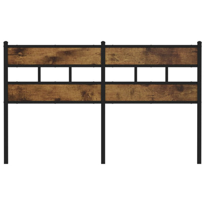 Testiera Rovere Fumo 160 cm in Ferro e Legno Multistrato