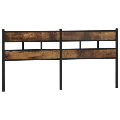 Testiera di Ricambio Rovere Fumo 180 cm in Ferro e Legno Multistrato
