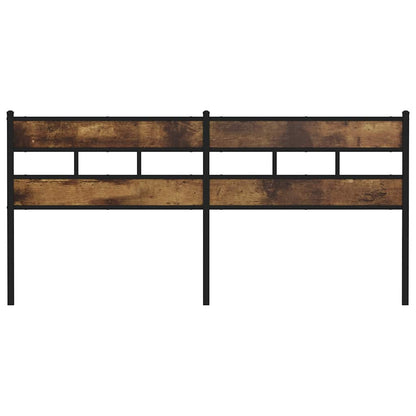 Testiera di Ricambio Rovere Fumo 180 cm in Ferro e Legno Multistrato