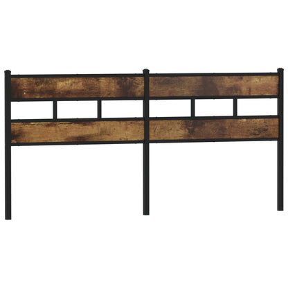 Testiera Rovere Fumo 200 cm in Ferro e Legno Multistrato