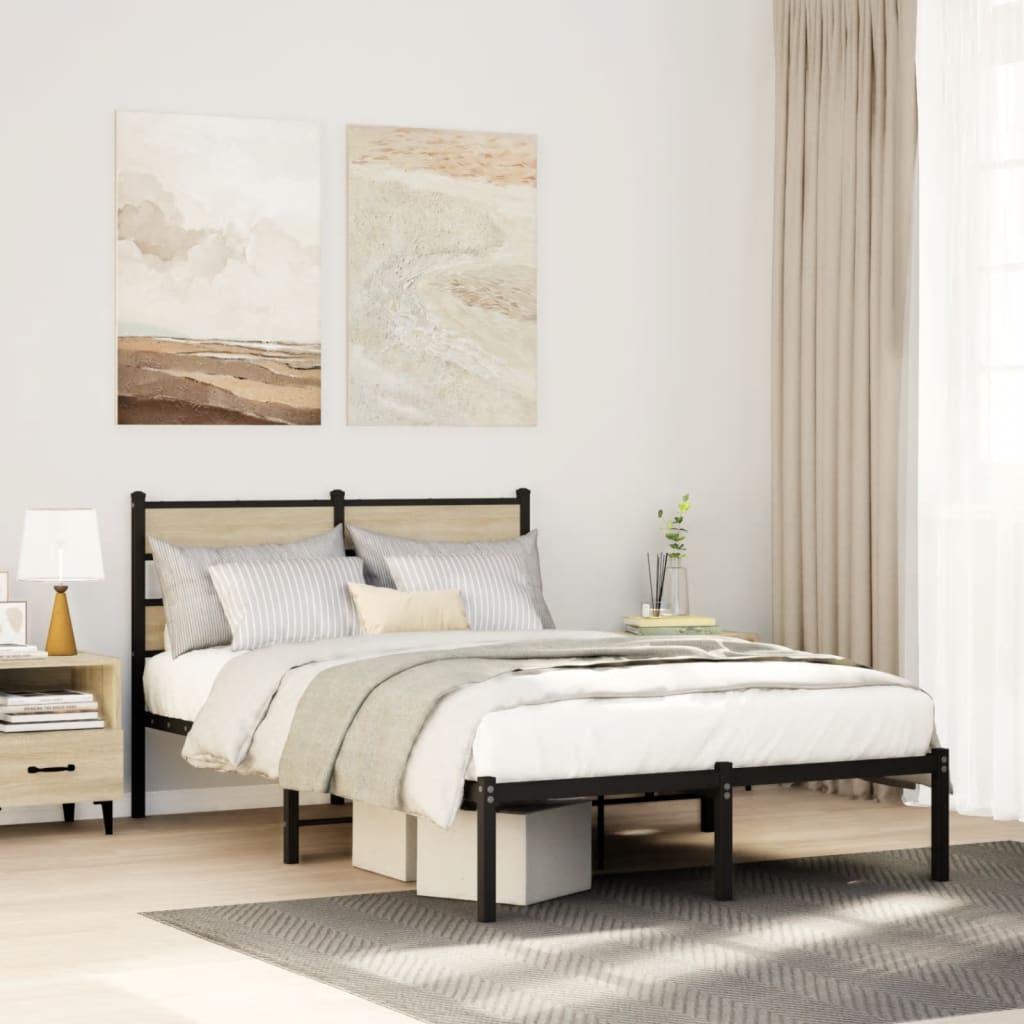 Giroletto senza Materaso in Metallo Rovere Sonoma 120x190 cm