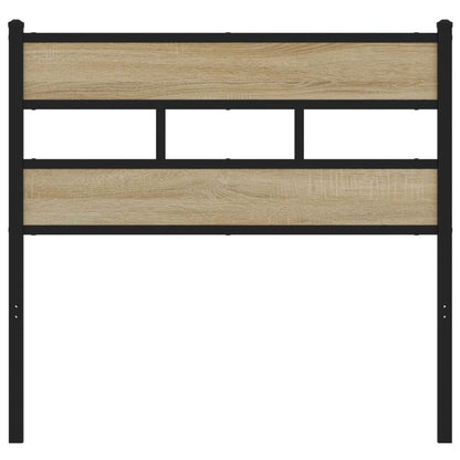 Testiera Rovere Sonoma 75 cm in Ferro e Legno Multistrato