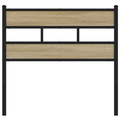 Testiera Rovere Sonoma 80 cm in Ferro e Legno Multistrato